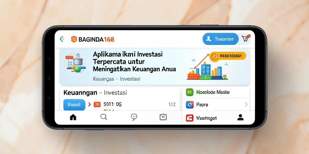 Antarmuka modern dan intuitif dari aplikasi BAGINDA168 untuk investasi.