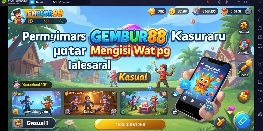 Antarmuka GEMBUR88 dengan desain menarik dan fungsi yang intuitif.