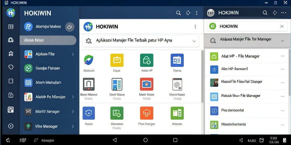 Antarmuka HOKIWIN menunjukkan fitur pengelolaan file yang intuitif dan efisien.