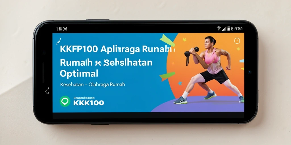 Screenshot antarmuka aplikasi KPK100 menampilkan tutorial olahraga rumah.