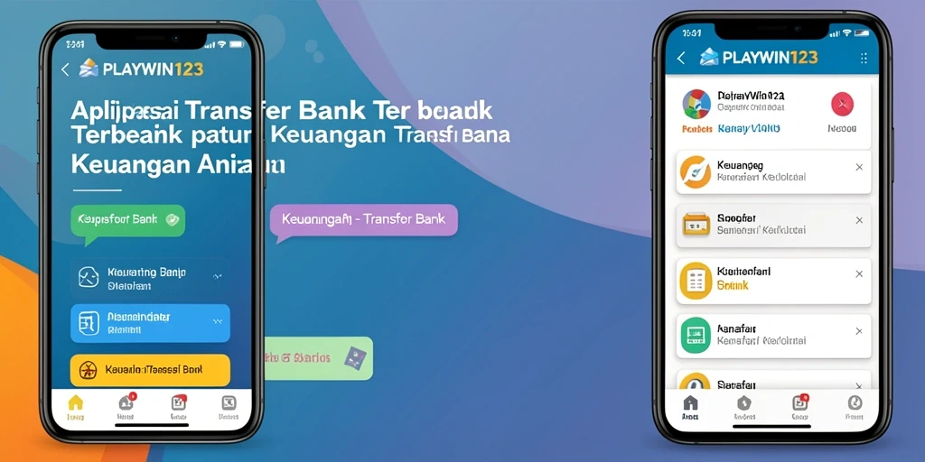 Tampilan antarmuka aplikasi PLAYWIN123 untuk Transfer Bank yang ramah pengguna.