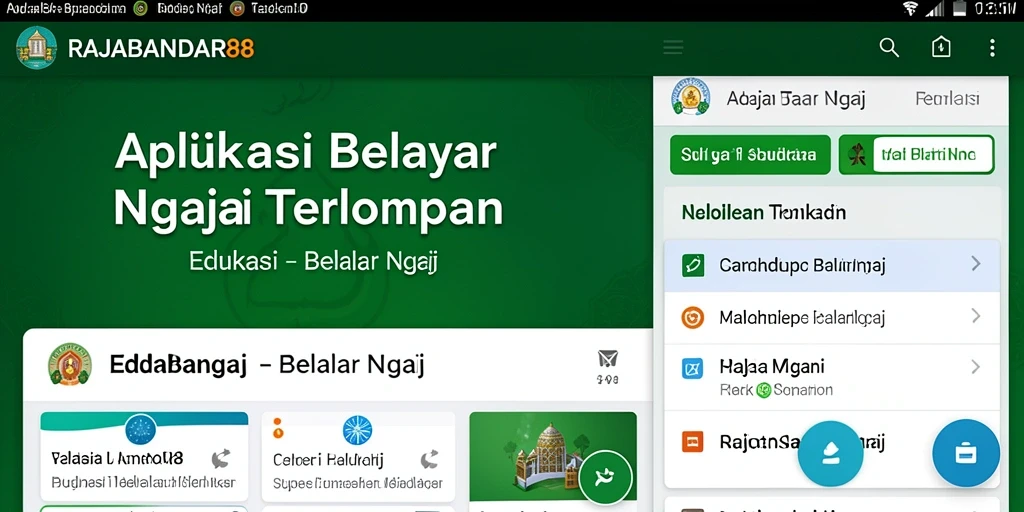 Tampilan antarmuka aplikasi RAJABANDAR88 yang modern dan interaktif.