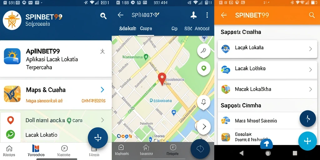 Screenshot SPINBET99 menunjukkan antarmuka pelacakan lokasi yang jelas dan responsif.