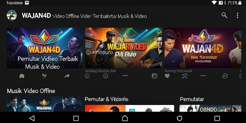 Antarmuka WAJAN4D yang sederhana dan fungsional untuk Pemutar Video Offline.